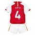 Arsenal Benjamin White #4 Replika Babykläder Hemma matchkläder barn 2023-24 Korta ärmar (+ Korta byxor)